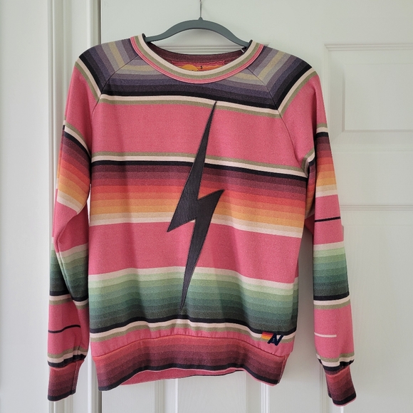 Aviator Nation, Serape Bolt Stitch Sweatshirt, Small - Picture 1 of 6